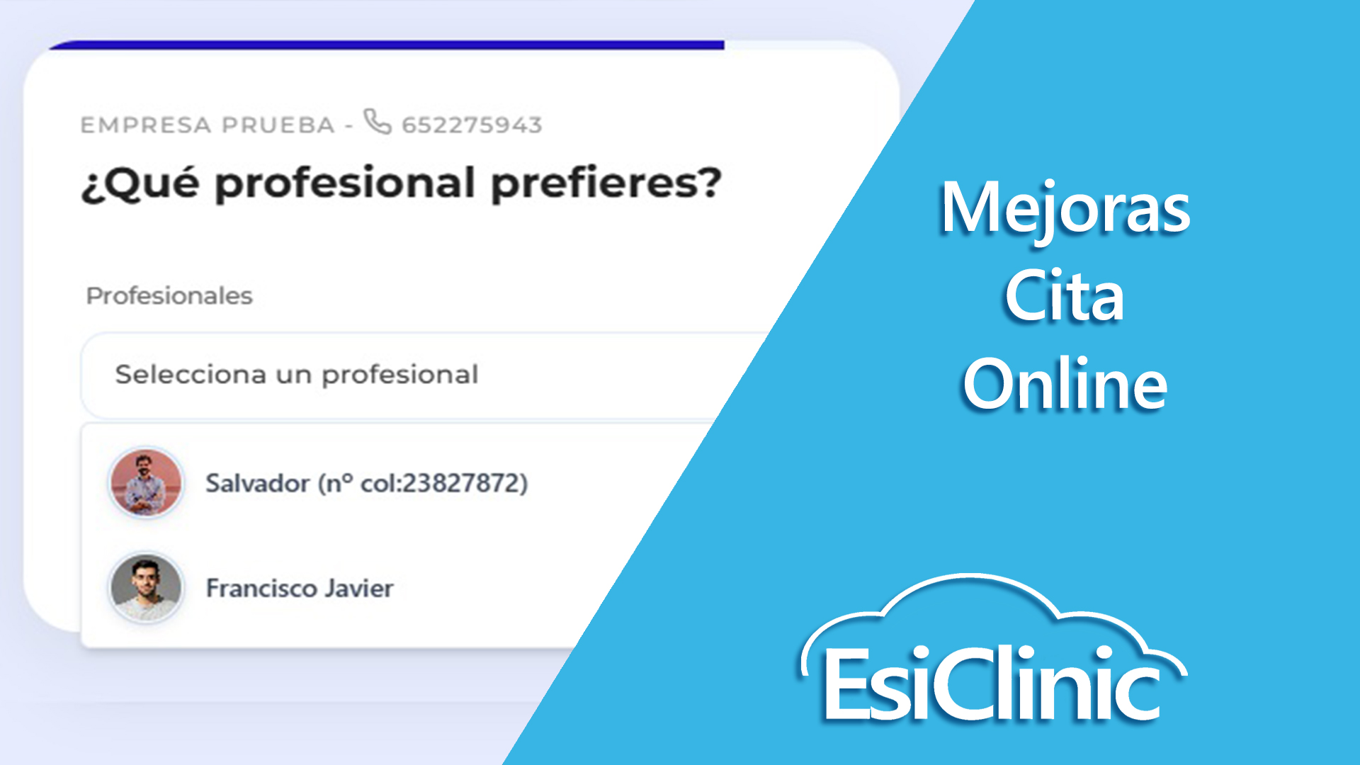 Nuevas mejoras en la cita online de esiclinic